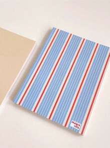 Cuaderno de estudiante con diseño geométrico de patrón de cereza, estilo INS, bloque de notas minimalista y antiadherente