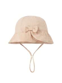 1 件 [1-2 岁] 婴儿亲肤柔软渔夫帽，幼儿可爱蝴蝶结设计太阳帽，多种颜色可选，吸湿排汗，防晒，防风，适合日常休闲穿着和户外使用 - 1PC - 查看 9
