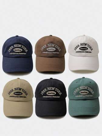 1 件男女通用刺绣纽约棒球帽棒球帽黑白街舞嘻哈太阳帽春季