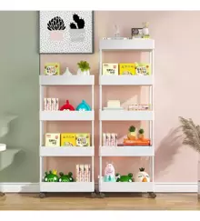 4 Tier Multipurpose Kitchen Storage Cart #0803 - White - View 7