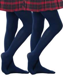 6条/包 女童天鹅绒踩脚裤袜，适合舞蹈训练或日常穿着，无缝设计，柔软透气，四季皆宜