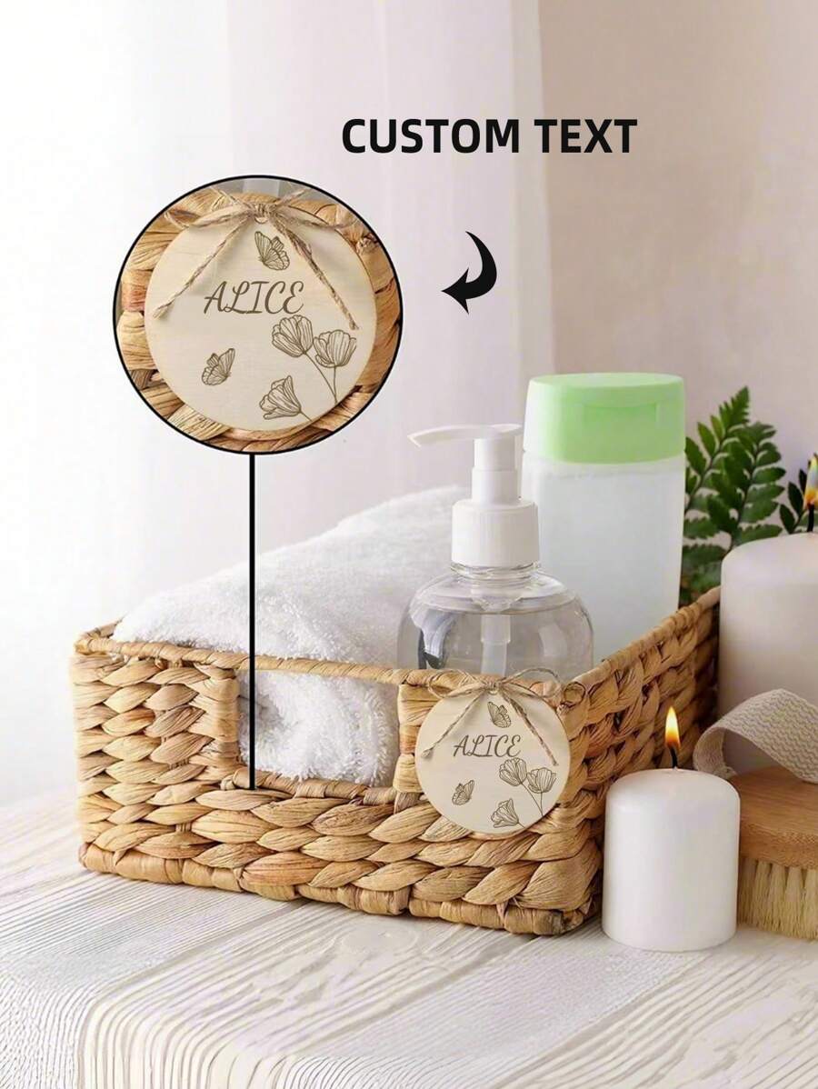 1pc Baby Commemorative Card Child Milestone Photo Wood Chip Text Customization, Crafts Jewelry In The Wind Wood Chip Creative DIY Original Wood Chip Shooting Props Single-Side Laser Engraving Gifts Birthday Graduation
