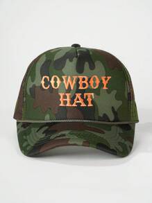 1 pièce Chapeau de soleil en maille à cordon coulissant avec broderie "Cool It Cowboy" pour femmes, chapeau décontracté ajustable pour le printemps/l'automne, voyage, polyvalent, protection solaire, style Y2K pour les jeunes hommes, l'été, la plage - casquette de baseball - Voir 10