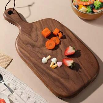 1 pieza Tabla de cortar creativa de acacia, tabla de pan de acacia, tabla de pizza manual, tablas rústicas para servir queso y chacinados, bloques de carnicero de cocina, tabla de cortar, tabla para sushi, tabla de cortar frutas, tabla de cortar asimétrica de doble cara, bandeja para frutas, bandeja para aperitivos, bandeja para vajilla, bandeja para decoración de mesa, bandeja de decoración de mesa estilo retro, panel de decoración de Halloween y Navidad