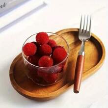 1pc Acacia Wood Outdoor Cutting Board, Portable Camping Chopping Board, Small Kitchen Cutting Board With Hanging Hole And Juice Trough, Can Cut Meat, Vegetables, Fruits, Bread, Perfect Kitchen Tool For Outdoor & Camping