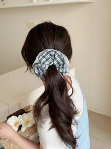 可爱蝴蝶结风格面料发圈，时尚弹性发带，女士新款头饰 - 彩色 - 查看 5