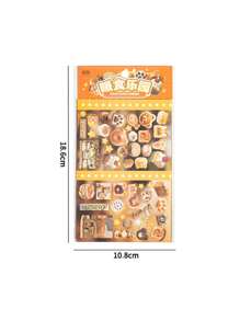 4pcs/Set Vintage Style Cuisine Stickers, Travel Series, For Scrapbooking DIY Decoration