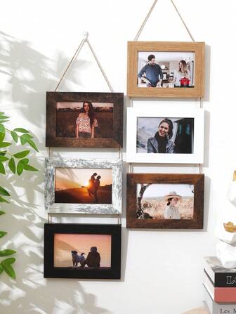 1pc-4/3/2pcs 壁挂相框套装 - 适合 6 英寸照片 - 家居装饰美学 - 万圣节家庭照片的最佳选择