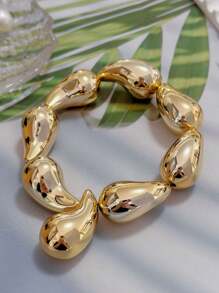1 pièce Bracelet élastique avec perles en forme de larme, convient pour le port lors des vacances et des fêtes