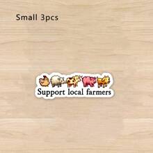 Support Local Farmers, Stardew Valley Farming Sticker, Animal Sticker, For Laptops, Flasks, Cellphones, Bullet Journal, Planner, Water Bottle, Phone Case, Decor - Multicolor - View 7
