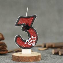 1 件蜘蛛与蜘蛛网主题黑红色创意数字 0-9 蜡烛用于生日派对蛋糕装饰大气感烘焙插件装饰适合男孩、儿童、成人仪式用品礼物毕业、婚礼 - 黑紅色蜘蛛 - 查看 18