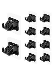 18PCS Curtain Rod Brackets No Drilling, Self Adhesive Curtain Rod Holders Nail Free Adjustable Curtain Rod Hooks Curtain Hangers For Bathroom Kitchen Bathroom Hotel,Curtain Rod Brackets No Drilling, Self Adhesive Curtain Rod Holders Nail Free Adjustable Curtain Rod Hooks Curtain Hangers For Bathroom Kitchen Bathroom Hotel