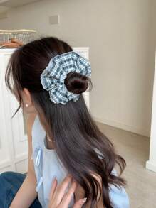 可爱蝴蝶结风格面料发圈，时尚弹性发带，女士新款头饰 - 彩色 - 查看 3