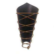 1pc Medieval Retro Style Sword Pattern Arm Guard With Adjustable Strap,PU Leather Viking Wristband Accessories For Cosplay Costume Halloween - Brown - View 8