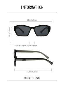 1 pieza Gafas de moda multifuncionales con montura de policarbonato en estilo clásico, casual y retro, adecuadas para exterior, trayectos, todas las estaciones, conducción, pesca, deportes, fotografía callejera y pasarela, unisex