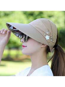 2025 New Fashion Women Outdoor Cap, Casual Foldable Sun Protection Hat, Versatile For Cycling, Travel - Khaki - View 9