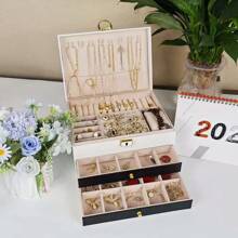 1pc Multifunctional Blank Jewelry Display Tray, Suitable For Necklaces, Earrings, Rings, Great Gift For Women