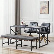 MINPINSER - Banco de zapatos para entrada, banco de extremo de cama, banco para recámara, banco de piel moderno para sala de estar, asiento de banco de entrada, banco acolchado con estante de metal