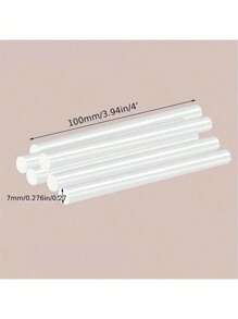 20pcs 7mm X 100mm Transparent Hot Melt Glue Sticks, Suitable For Electric Glue Gun, Crafts Repair, General DIY Tools