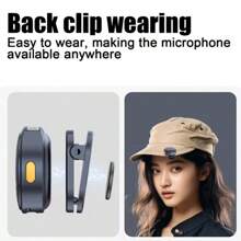 Microfone de lapela sem fio, vídeo ao vivo, redução de ruído magnético, estojo de carregamento Bluetooth BYZ F31