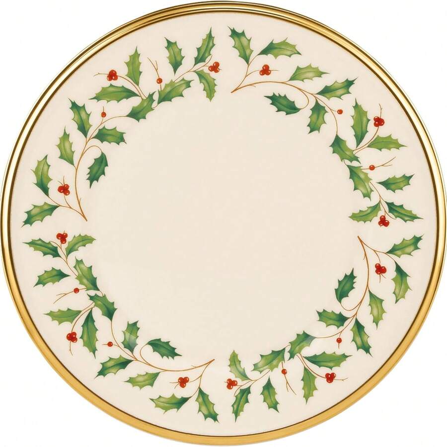 Lenox 146504010 Holiday Salad Plate, Christmas Dinnerware - Red and Green - View 1