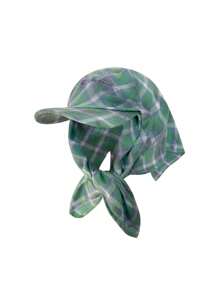 1pc Unisex Plaid Striped Embroidered "Something" Graphic Bucket Hat, Versatile Sun Hat, UV Protection, Suitable For Hiking, Cycling, Casual, Beach, Vacation, Daily Use - Style 1 - View 14