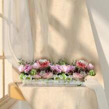 Acryl Vase, rechteckige Acryl Vase, transparente Blumen Tischdekoration für Esszimmer, Familienfeier, Heimdekoration, Raumdekoration, Blumenvase, Glasvase