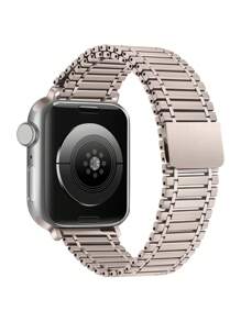 1 pieza Correa de reloj con cuentas de alta gama, correa de reloj magnética de estilo chino elegante compatible con Apple Watch Series, se ajusta a 38mm/40mm/41mm/42mm/44mm/45mm/46mm/49mm