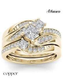 خاتم وعد للزوجين - خاتم الالتزام لها مجموعة الكنة - خاتم الزواج من الفولاذ المقاوم للصدأ للرجال