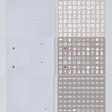 3 stuks/set Letter, Nummer, Maand, Dag, Weerpictogramstickers, Scrapbooking Decoratieve stickers voor planner, dagboek