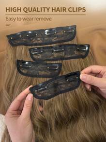 Clip In Hair Extensions Black Color 12 Clips 24 Inch Long Straight Hair Extension For Women Full Head Synthetic Hair Extensions Hairpieces 4 PCS Set - Blonde Ombre - View 4