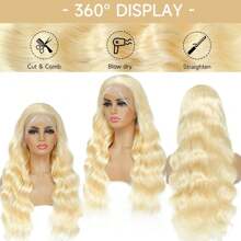 38-42Inch 13x4 Ear To Ear Body Wave Lace Front Wigs Human Hair 200% 13x6 HD Transparent Frontal Glueless Air Wigs Human Hair With Baby Hair For Women High Density Brazilian Virgin 5x5 4x4 Human Hair Wig - S613 - 查看 6