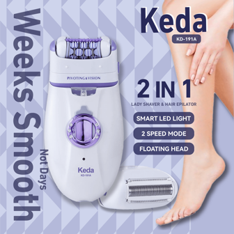 Hair Epilator For Women,Lady Shaver, 2 In 1 Hair Removal Epilator With Epilator Head & Shaver Head, Electric Cordless Hair Shaver Portable Painless Epilator Hair Removal For Face Bikini Armpit Leg Hand HairTrimmer Ladies & Men Christmas Gifts