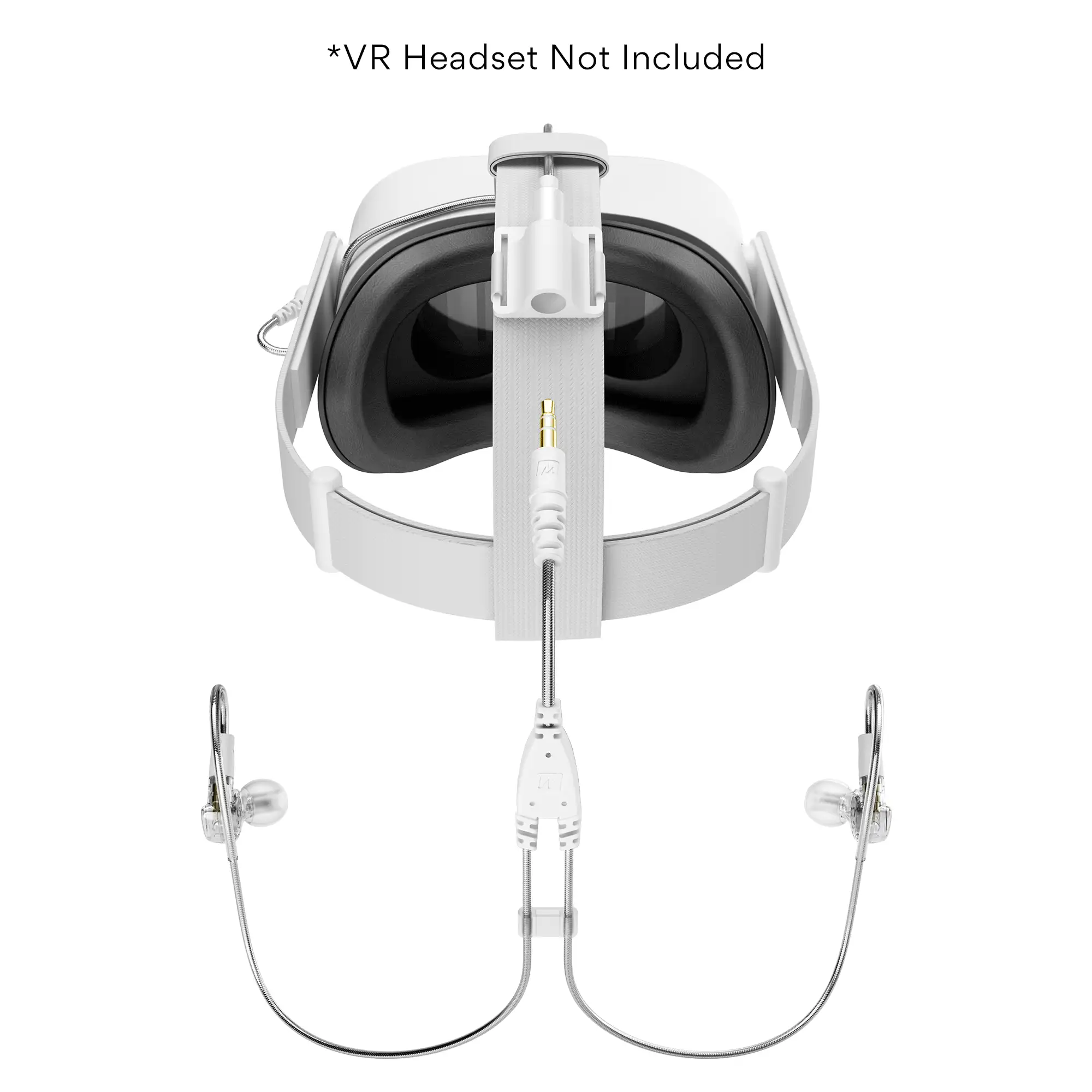 M6 VR Multiplatform In-Ear Earphones With Headset Microphone For Video Game Consoles, Handheld Portable Consoles, PC; Also Includes Short Cable And Mounting Bracket For VR Gaming Headsets