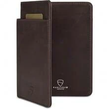Cartera para Pasaporte Minimalista con protección RFID - Marrón - Ver 1