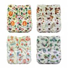 10 Stücke/6 Stücke/3 Stücke/2 Stücke/1 Stück AWJ Mesh-Futter Babytuch-Windel mit Bauchplatte, in einer Größe verstellbar, waschbar und wiederverwendbar für Baby Mädchenund Jungen - Verschiedenfarbig - Übersicht 3