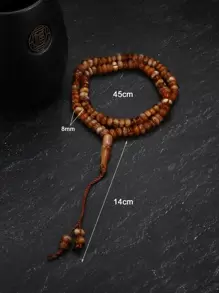 1 件复古祈祷珠手链编织手工绳适用于女性或男性祈祷、占卜崇拜珠宝 - 串珠 - 查看 3
