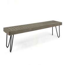 JANE INDUSTRIAL WOOD AND METAL BENCH - 1 - 查看 7
