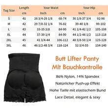 Women Butt Lifter Padded Lace Shapewear High Waist Tummy Control Panties Butt Shaping Hip Enhancer Body Shaper Fake Buttock Underwear Shorts - 黑色 - 查看 11