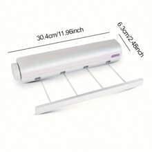 1pc Extendable Clothesline With 5 Ropes/4 Ropes - 147.63 Inch Indoor Plastic Clothes Drying Line, Suitable For Bedroom, Bathroom And Living Room - Space-Saving Invisible Drying Rack For Clothes, Towels And Pants (Random Color Patch, Pink Or Blue) - White - View 3