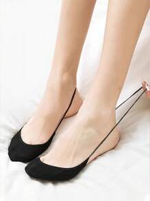 4 Pairs Summer Ultra-Thin Breathable Solid Color Basic Series Minimalist Fashion High-Quality Invisible Socks, Moisture-Wicking And Abrasion-Resistant Half Palm Socks - Multicolor - View 7