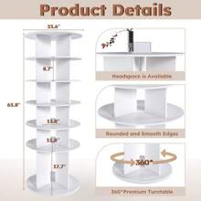 Rotating Shoe Rack Tower, 7-Tier/6-Tier Spinning Shoe Rack, Free Standing 360° Revolving Shoe Organizer, High Bottom Design Shoe Tower Spinning Storage Lazy Susany, Fits 28/24 Pairs Of Shoes