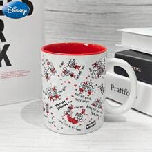 1PC Mickey Mouse Ceramic Mug Disney Officially Licensed 400ml Classic Minnie Donald Daisy Pluto Character Design Perfect for Breakfast Coffee Water Cup Home Office Kitchen Christmas Festival Birthday Gift - Red MN-84342 - 查看 1