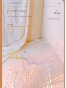 优质透明塑料衣架 - 闪亮的亚克力水晶，超薄且节省空间，抛光表面，适用于外套、西装、裤子和连衣裙、零售店固定装置和设备 - 彩色 - 查看 7