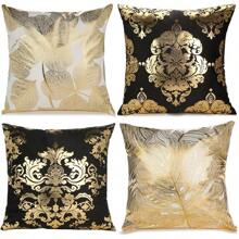 LAPONO Cushion Covers Velvet 4 Packs, 45x45 Cm Square Throw Pillow Case Soft Sofa Pillowcases Modern Line Decorative With Invisible Zipper For Couch Livingroom Bedroom Home (Black White)