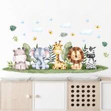 1 pièce Autocollants muraux girafe, autocollants muraux d'animaux de bande dessinée mignons, art mural de chambre de bébé, autocollants décoratifs de jardin d'enfants