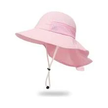 1顶男女童卡通印花渔夫帽，防晒可调节宽檐沙滩帽，适合1-6岁儿童。 - 彩色 - 查看 2