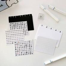 3 stuks/set Letter, Nummer, Maand, Dag, Weerpictogramstickers, Scrapbooking Decoratieve stickers voor planner, dagboek
