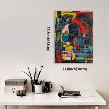 Framed Canvas Print Wall Art Untitled 1982 Street Graffiti Art Picture Theme Party Decor HD Print On Canvas Painting Wall Art For Living Room Decor Boy Gift