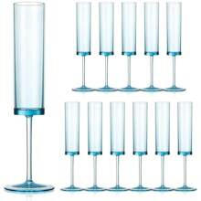 户外派对香槟杯套装，经典优雅透明香槟杯，适合结婚纪念日、生日派对、圣诞节，可重复使用的杯子